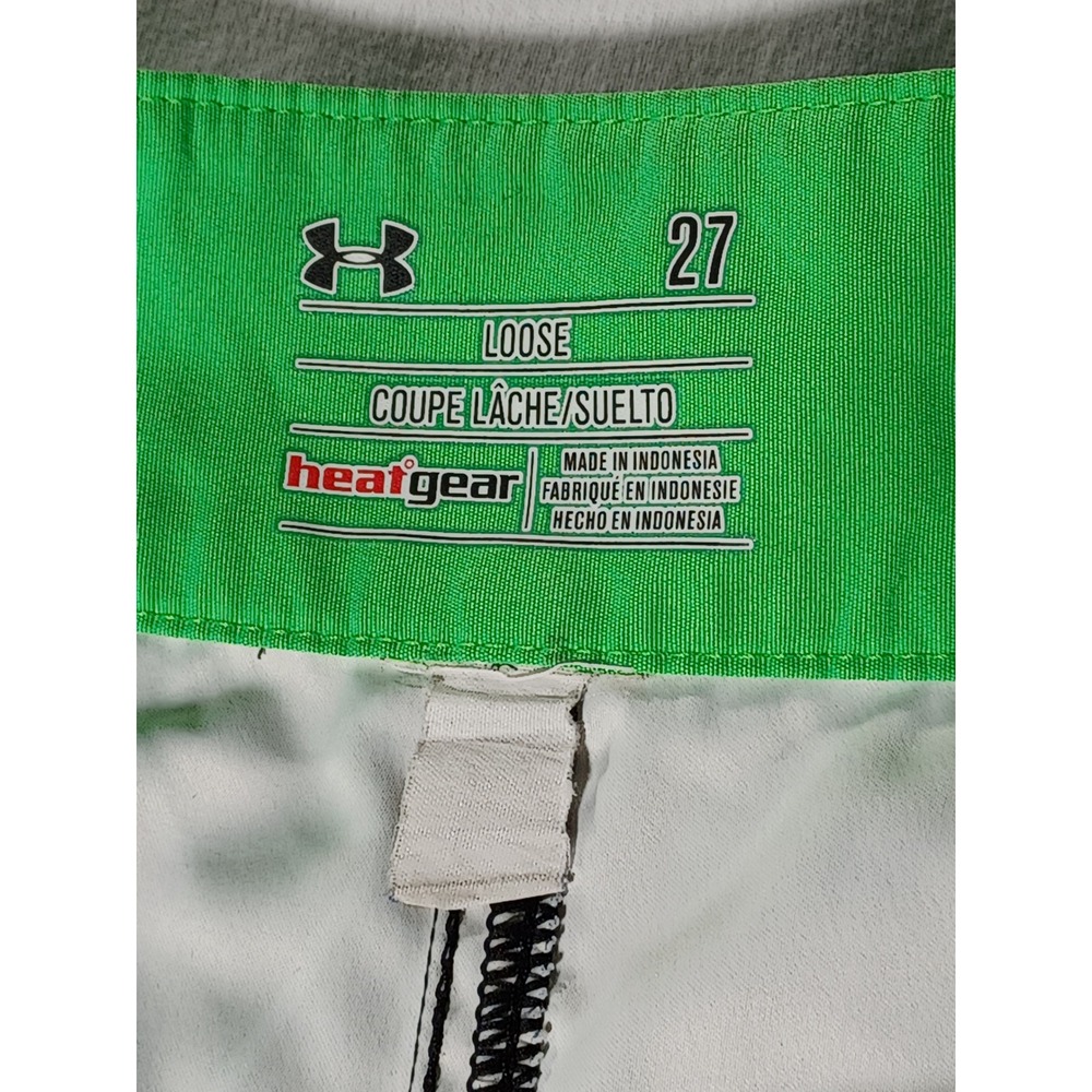 Under Armour Mens Board Shorts Size 27 Green Black Swim Trunks Drawstring - Picture 6 of 7